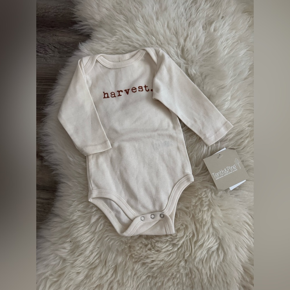 Tenth & Pine harvest onesie